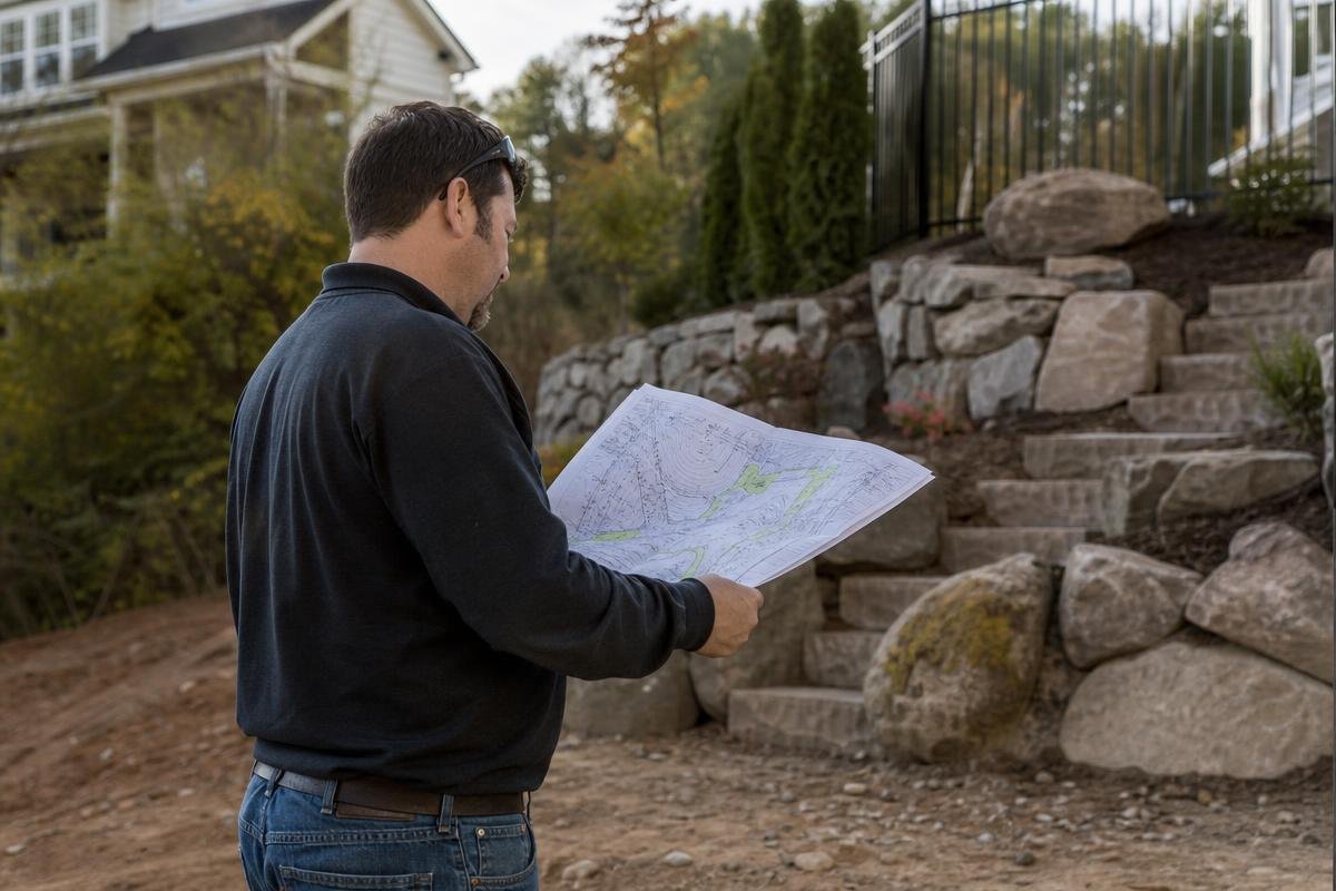 Routine landscaping and regulated site work plan in Charlotte