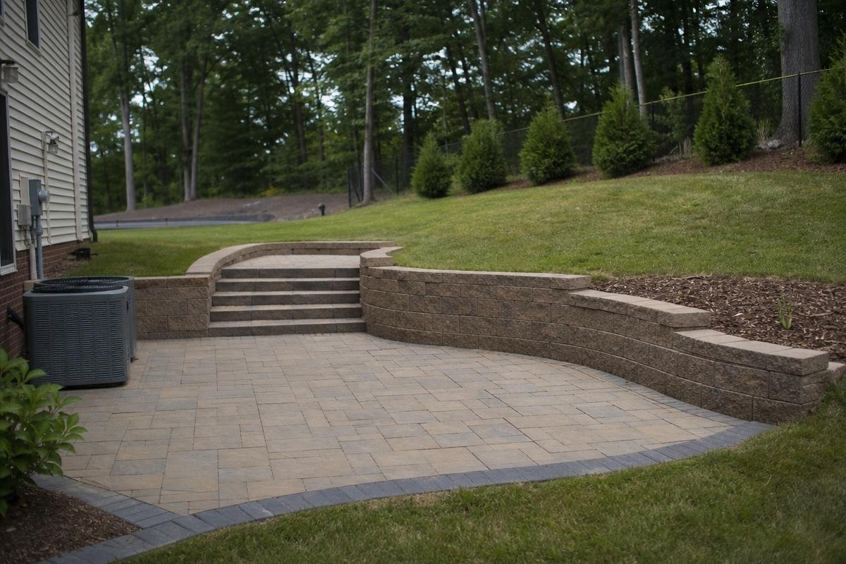 Charlotte site conditions for patio drainage and retaining wall planning