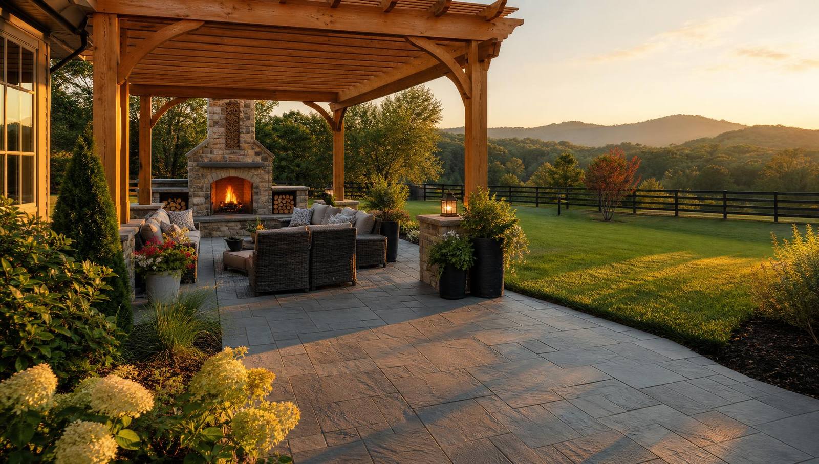 Luxury outdoor living space in the greater Charlotte metro