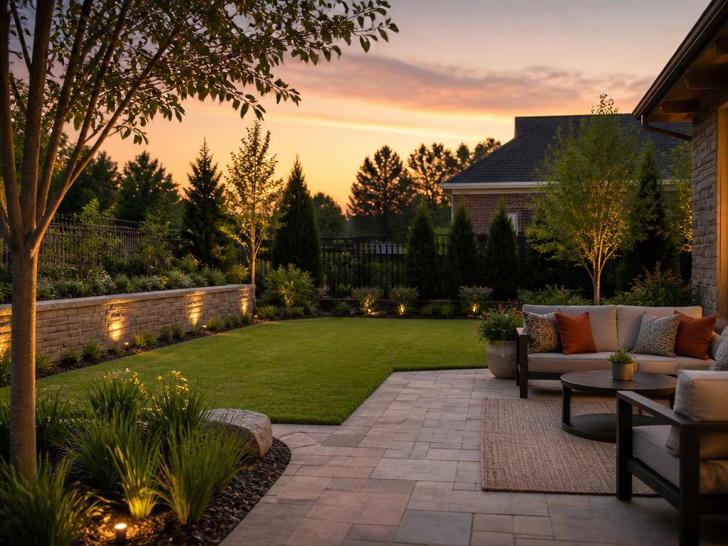 Completed backyard project in Fort Mill