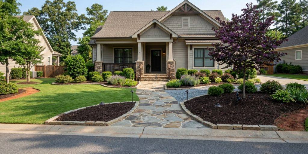 JH Landscapes front yard landscaping ideas for waxhaw nc homes project photo 2 in the Greater Charlotte area