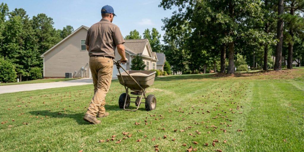 JH Landscapes how and when to aerate your lawn in project photo 2 in the Greater Charlotte area