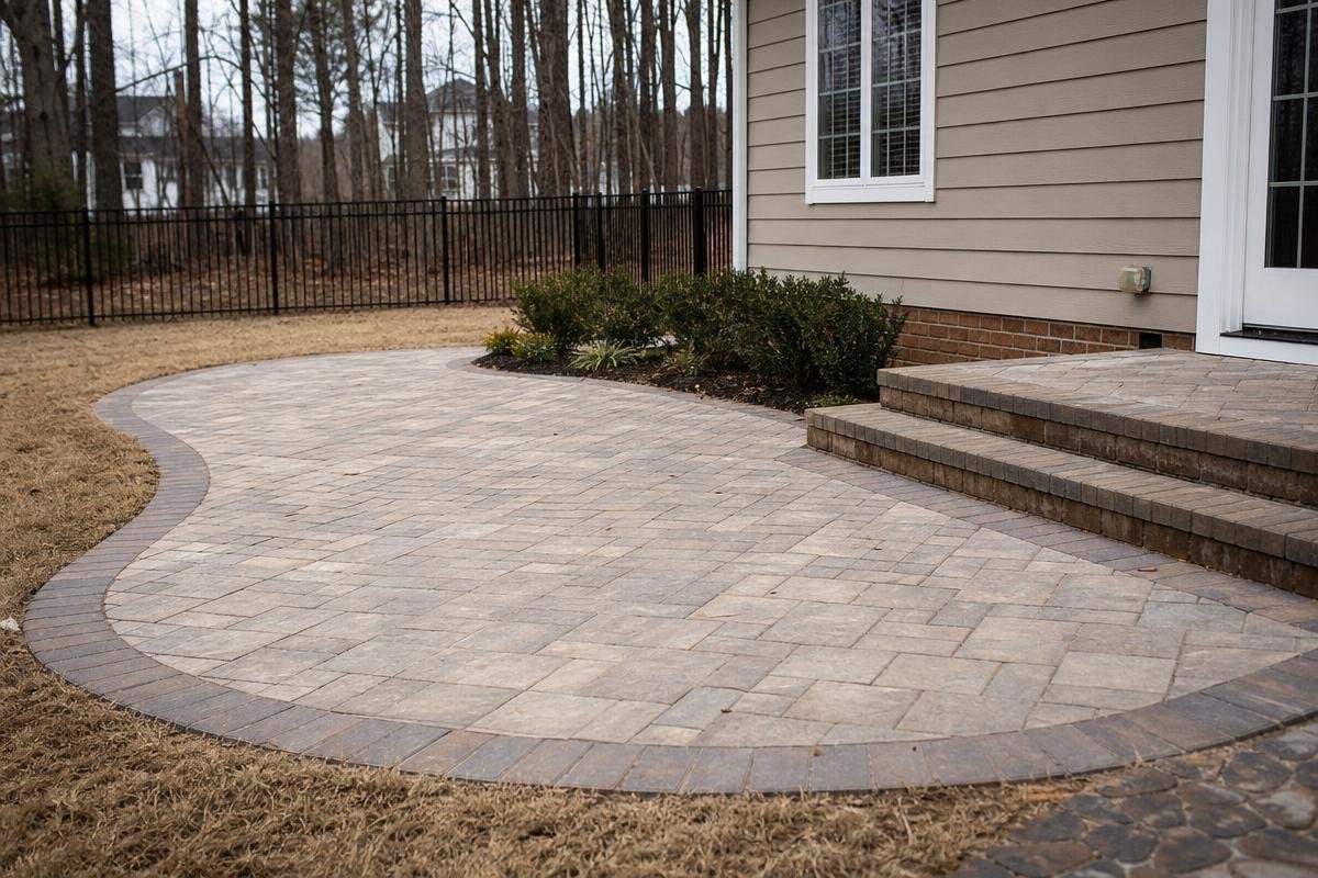 Paver patio cost in Waxhaw, NC — mid-size residential installation