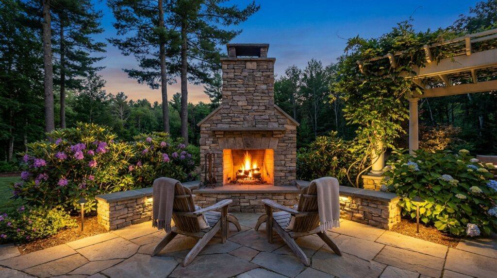 JH Landscapes how to build outdoor fireplace project photo 2 in the Greater Charlotte area