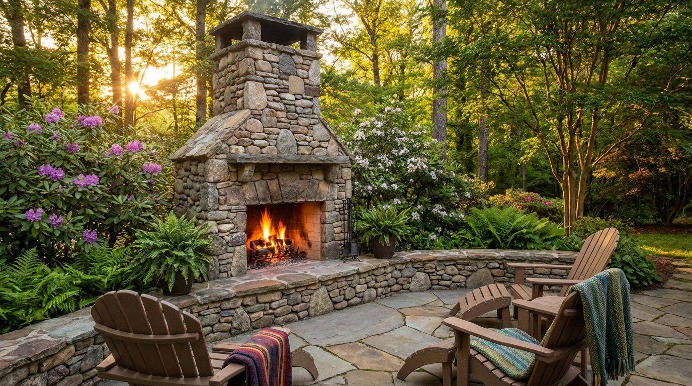How To Build An Outdoor Fireplace In Waxhaw, NC That Complements Your Home