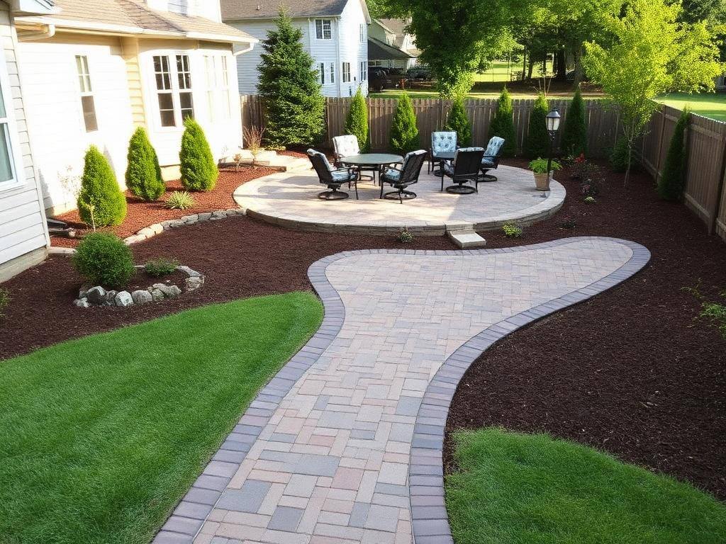 Completed backyard project in Indian Trail