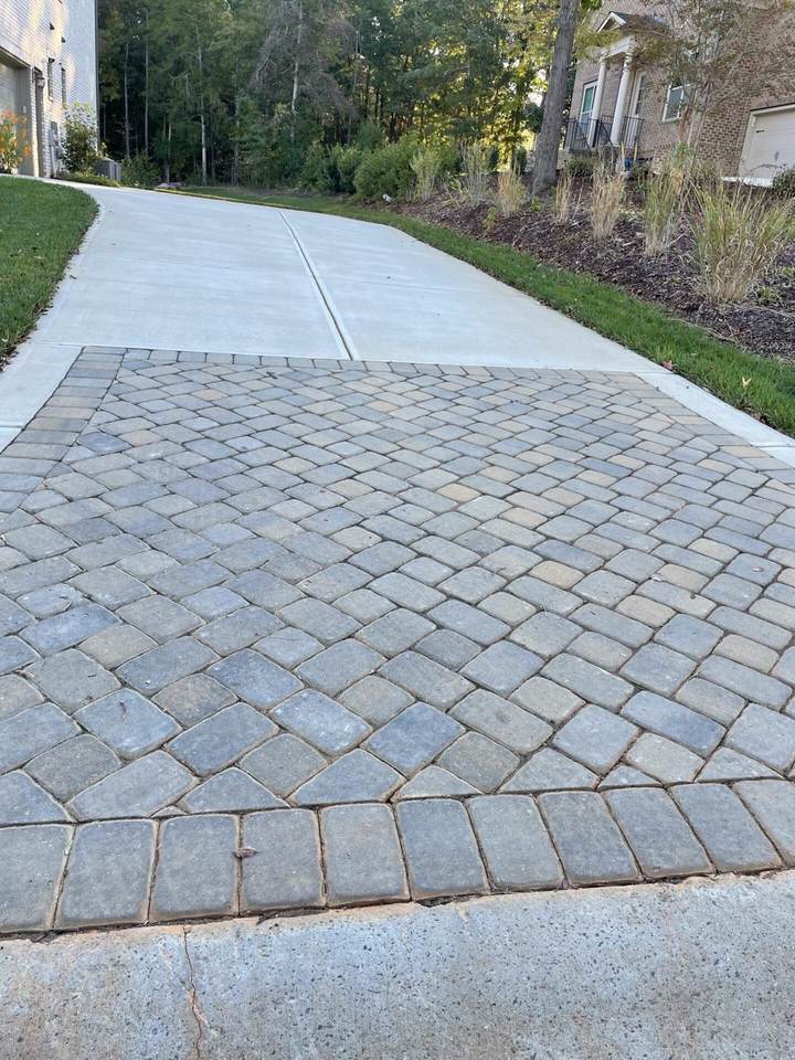 Paver Driveway Installation — completed JH Landscapes project in the Greater Charlotte region