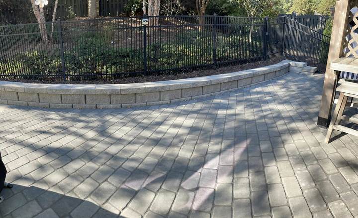 Paver Patio & Retaining Wall — completed JH Landscapes project in the Greater Charlotte region