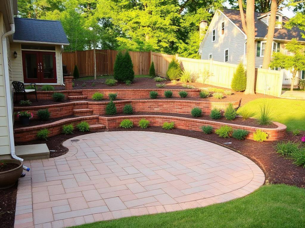 Completed backyard project in Pineville