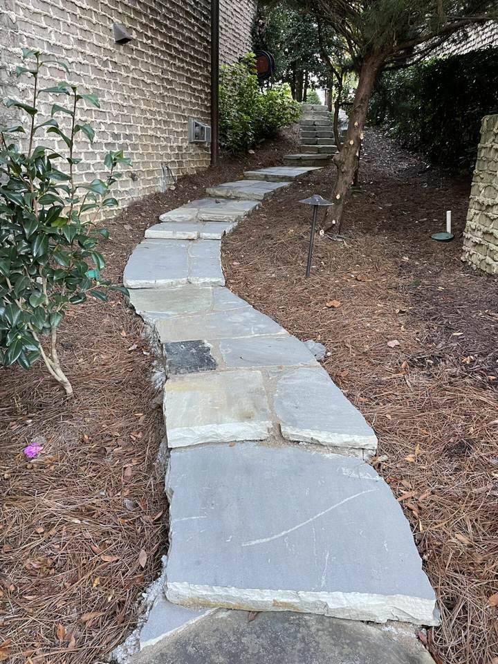 Stone Stair Installation — completed JH Landscapes project in the Greater Charlotte region
