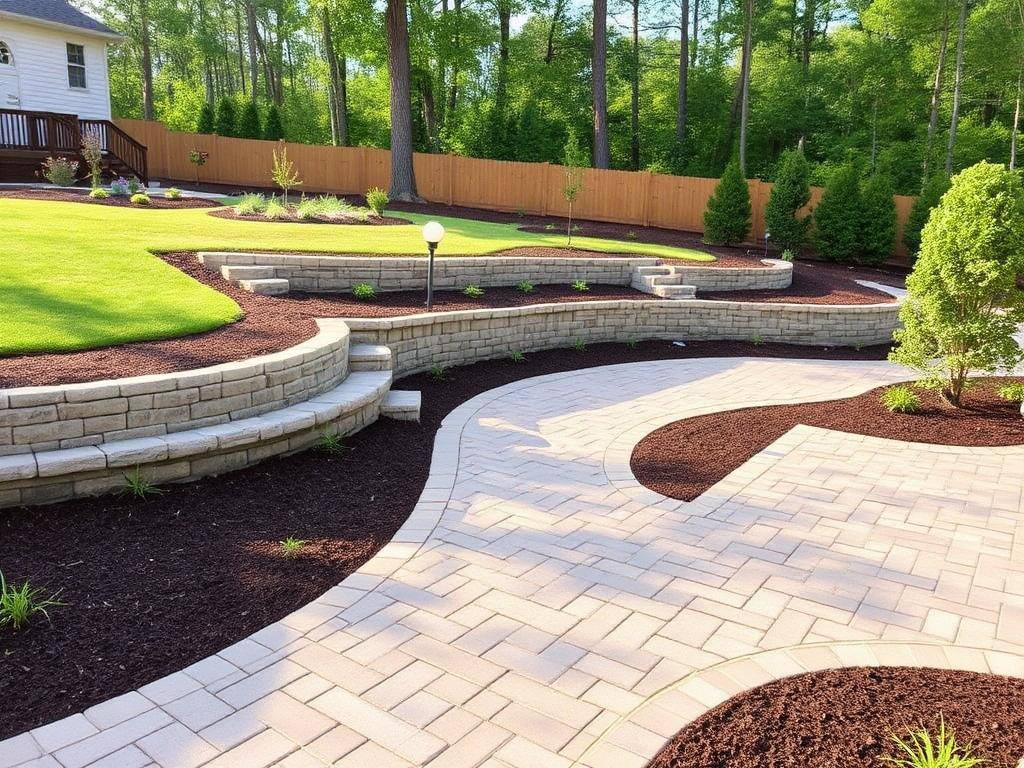 Completed backyard project in Stallings