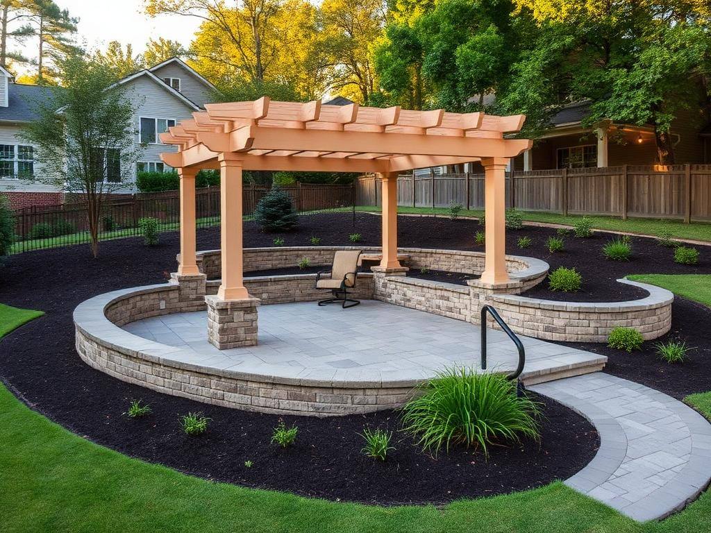 Completed backyard project in Wesley Chapel