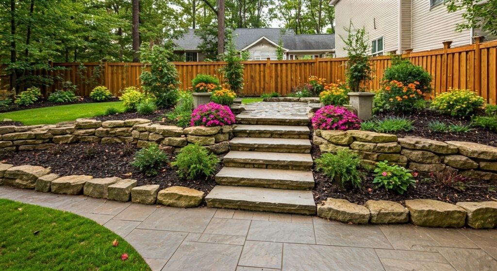 Stairs in patio