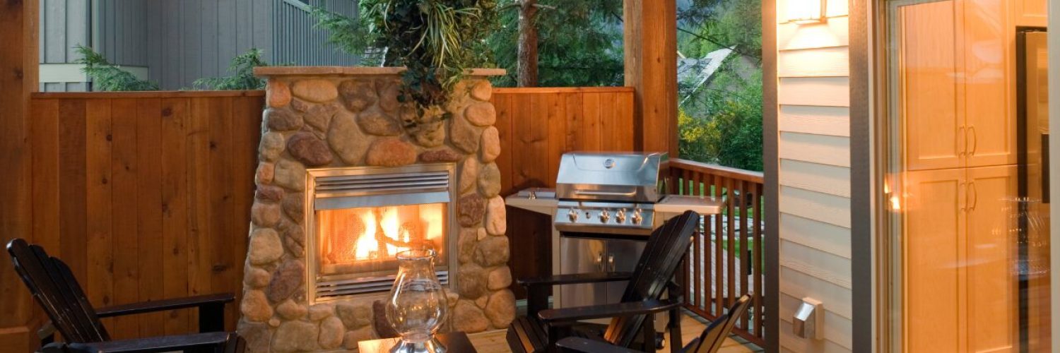 outdoor gas fireplace